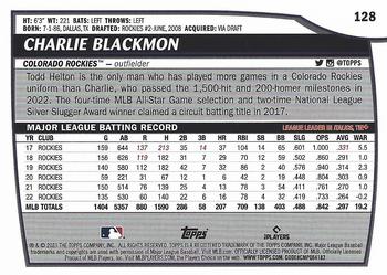 2023 Topps Big League Charlie Blackmon #128 Colorado Rockies