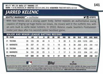 2023 Topps Big League Jarred Kelenic #141 Seattle Mariners