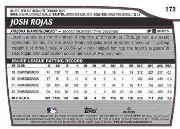 2023 Topps Big League Josh Rojas #172 Arizona Diamondbacks
