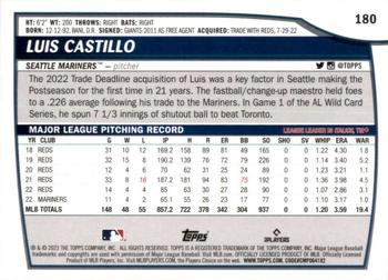 2023 Topps Big League Luis Castillo #180 Seattle Mariners