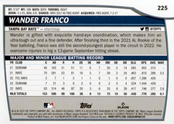 2023 Topps Big League RAINBOW FOIL Wander Franco #225 Tampa Bay Rays