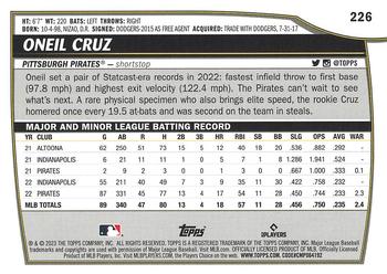 2023 Topps Big League RAINBOW FOIL Oneil Cruz #226 Pittsburgh Pirates