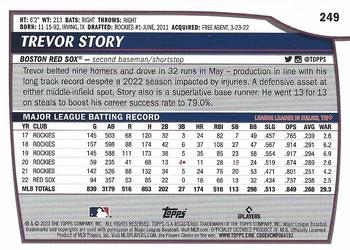 2023 Topps Big League RAINBOW FOIL Trevor Story #249 Boston Red Sox