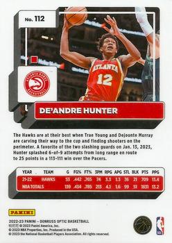 2022-23 Donruss Optic De'Andre Hunter #112 Atlanta Hawks