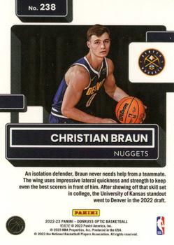 2022-23 Donruss Optic Christian Braun Rated Rookie #238 Denver Nuggets