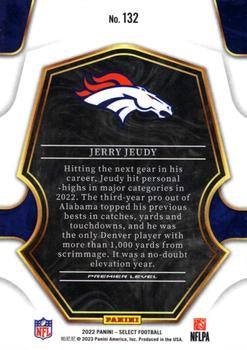 2022 Panini Select Premier Level Jerry Jeudy #132 Denver Broncos Football Card