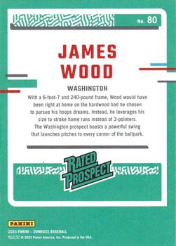 2023 Panini Donruss Rated Prospects James Wood #80 Washington Nationals