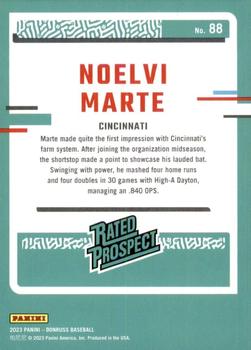 2023 Panini Donruss Rated Prospects Noelvi Marte #88 Cincinnati Reds