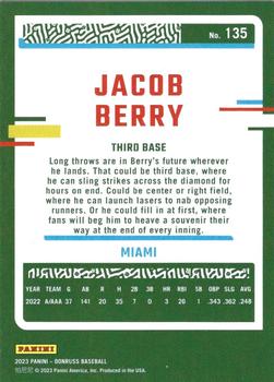 2023 Panini Donruss Jacob Berry #135 Miami Marlins