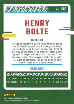 2023 Panini Donruss Henry Bolte #140 Oakland A's
