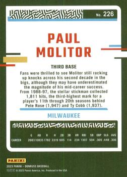 2023 Panini Donruss Paul Molitor #226 Milwaukee Brewers