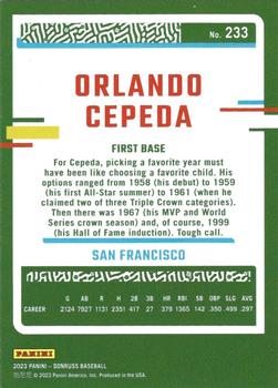 2023 Panini Donruss Orlando Cepeda #233 San Francisco Giants