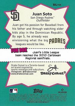 2023 Topps Big League TOPPS BIG LEAGUERS Juan Soto #BL-11 San Diego Padres