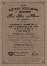 تحميل الصورة إلى عارض المعرض، 2023 Onyx Vintage Blue Signatures #VAKH Kenya Huggins - Cincinnati Reds