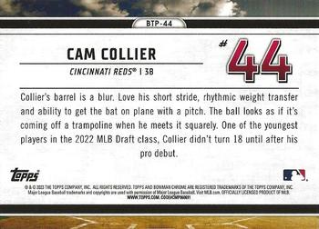 2023 Bowman Chrome #BTP-44 Cam Collier Scouts Top 100 Refractor Cincinnati Reds