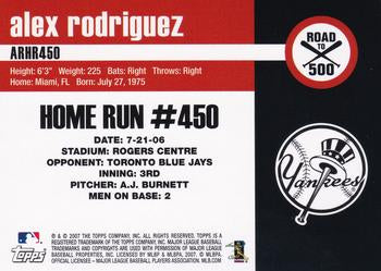 2007 Bowman Draft Picks & Prospects Alex Rodriguez: Road to 500 #ARHR450 New York Yankees