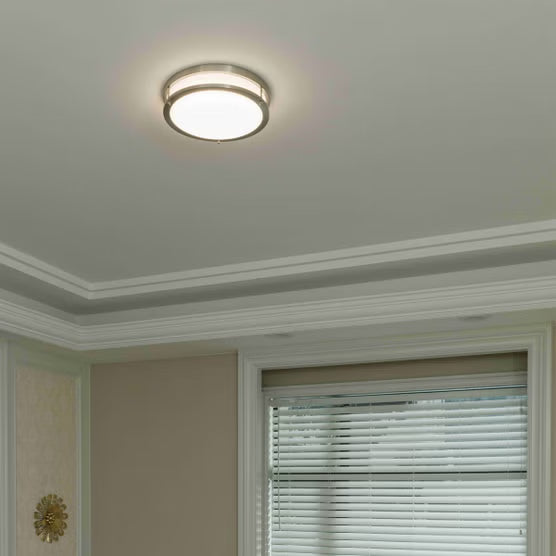 Energetic Lighting 14-Inch LED Flush-Mount Light Fixtures, 2-Pack