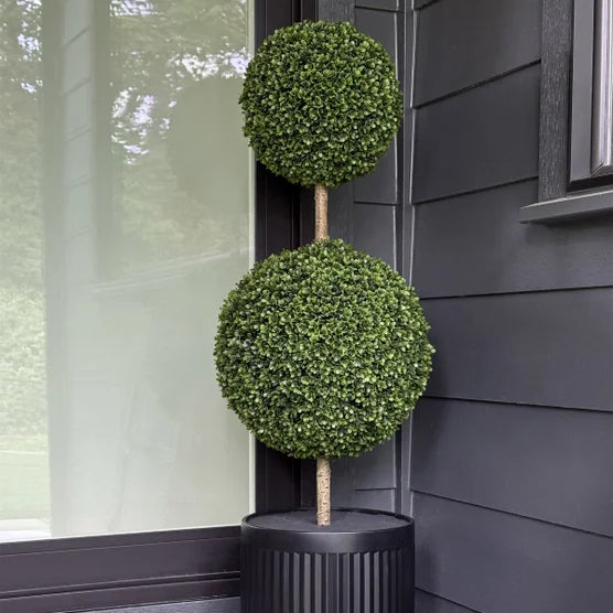 Beaumont Designs Faux 4' UV Resistant Boxwood Topiary Tree Indoor and Outdoor