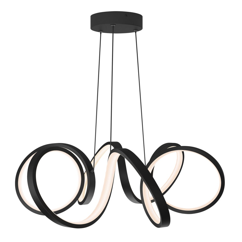 Artika Swirl Ribbon Integrated LED Pendant Light, Chrome