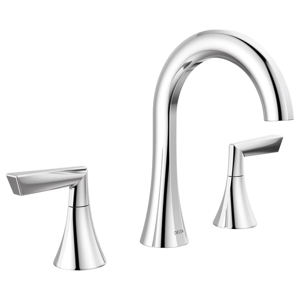 Delta Rinna Two-Handle Widespread Bathroom Faucet SpotShield, Chrome