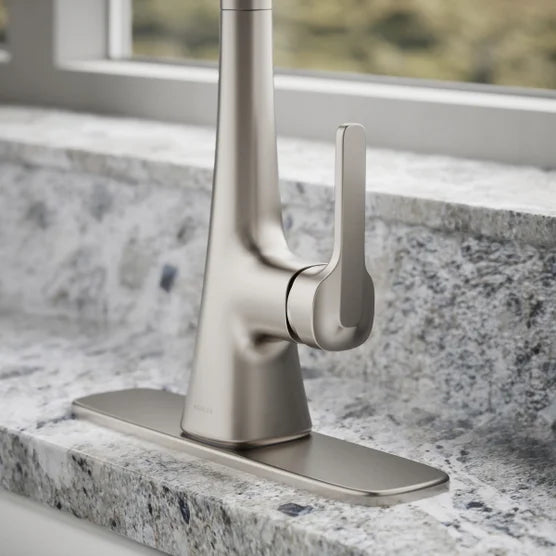 Kohler Guild Pull-down Kitchen Sink Faucet with Three-function Sprayhead Stainless Steel