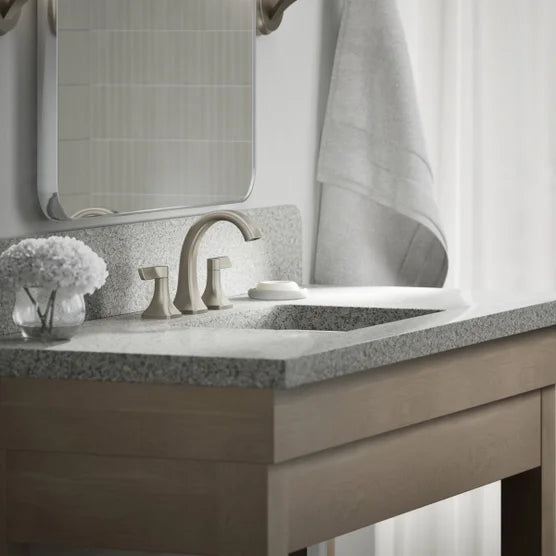 Kohler Riverly Widespread Bathroom Sink Faucet Brushed Nickel