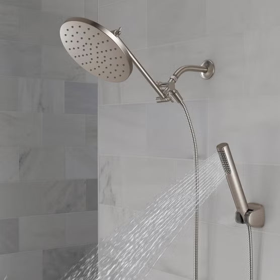 Delta 8-Inch Raincan Shower Head & Hand Shower, Brushed Nickel