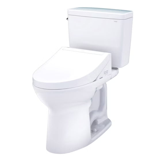 TOTO Drake 2-Piece Elongated Toilet with C5 WASHLET Bidet Seat, Cotton White