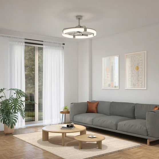 Artika Sunnyvale 28” Fandelier with Remote Brushed Nickel
