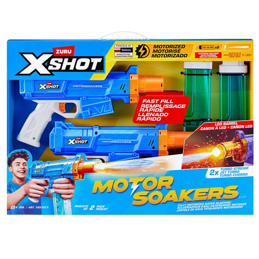 ZURU X-Shot Motor Soakers Motorized Water Blasters, 2-Pack