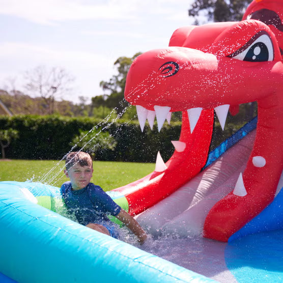 Happy Hop Dinosaur Cave Adventure Inflatable Waterpark