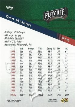 1997 Playoff Zone Dan Marino #70 Miami Dolphins