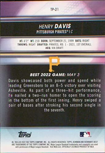 2022 Bowman's Best Refractor Henry Davis #TP-21 Pittsburgh Pirates