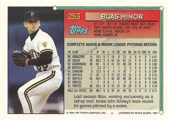 1994 Topps Blas Minor # 253 Pittsburgh Pirates