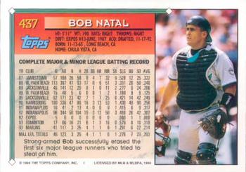 1994 Topps Bob Natal # 437 Florida Marlins