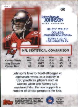 2000 Topps Gold Label Keyshawn Johnson #60 San Francisco 49ers