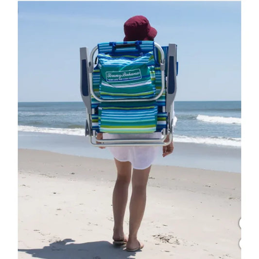 Tommy Bahama Beach Chair - Aqua Stripes - Open Box