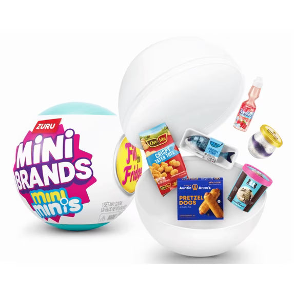 Mini Brands Fill the Fridge Series 1 Playset with 3 Capsules