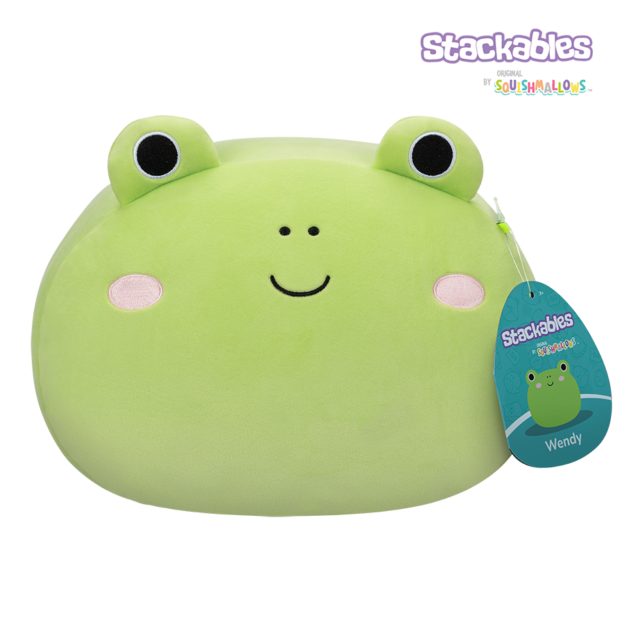 Squishmallows Wendy the Stackable Green Frog Stuffed Plush
