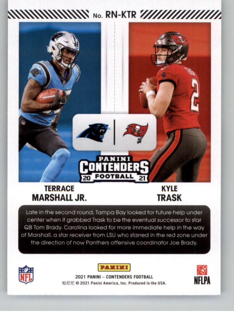 2021 Panini Contenders Round 2 Terrace Marshall Jr. / Kyle Trask #RN-KTR