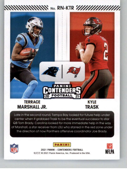 2021 Panini Contenders Round 2 Terrace Marshall Jr. / Kyle Trask #RN-KTR