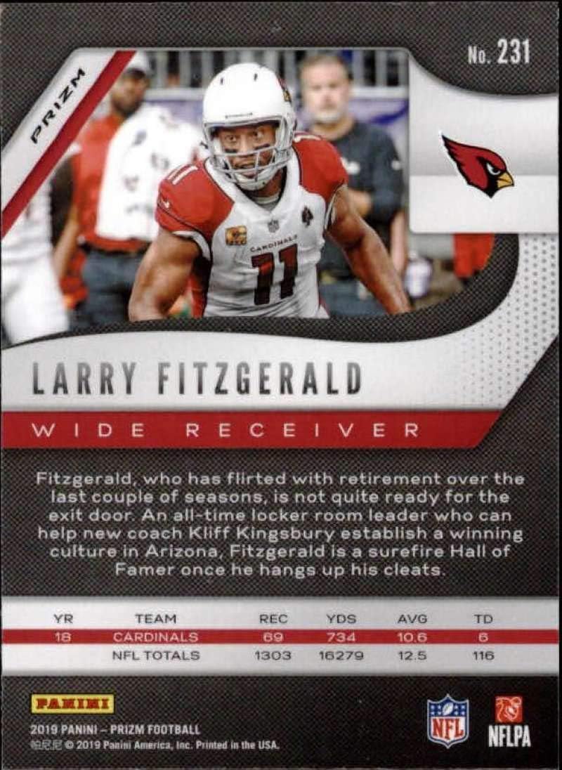 2019 Prizm Larry Fitzgerald Arizona Cardinals #231 - walk-of-famesports