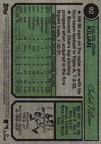 2023 Topps Heritage Caleb Kilian Rookie #92 Chicago Cubs