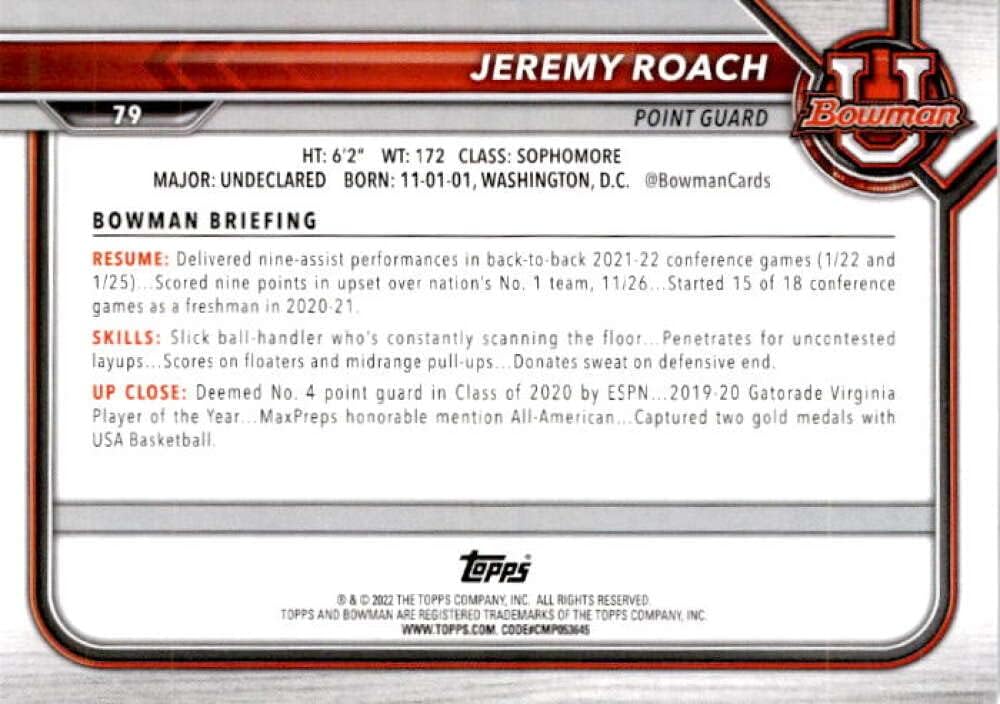 2022 Bowman University Jeremy Roach 1st Bowman #79