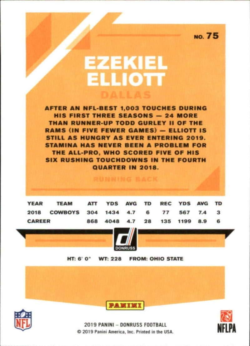2019 Donruss Football #75 Ezekiel Elliott Dallas Cowboys