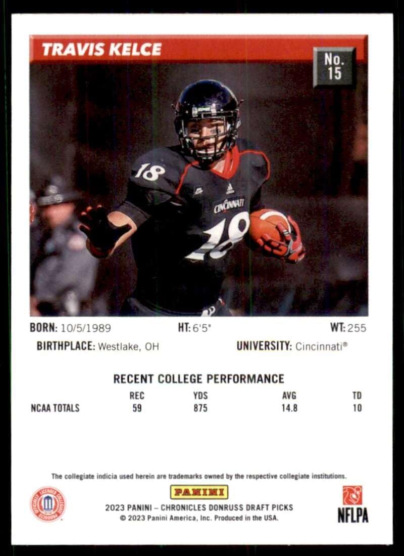 2023 Panini Chronicles Donruss Draft Picks #15 Travis Kelce