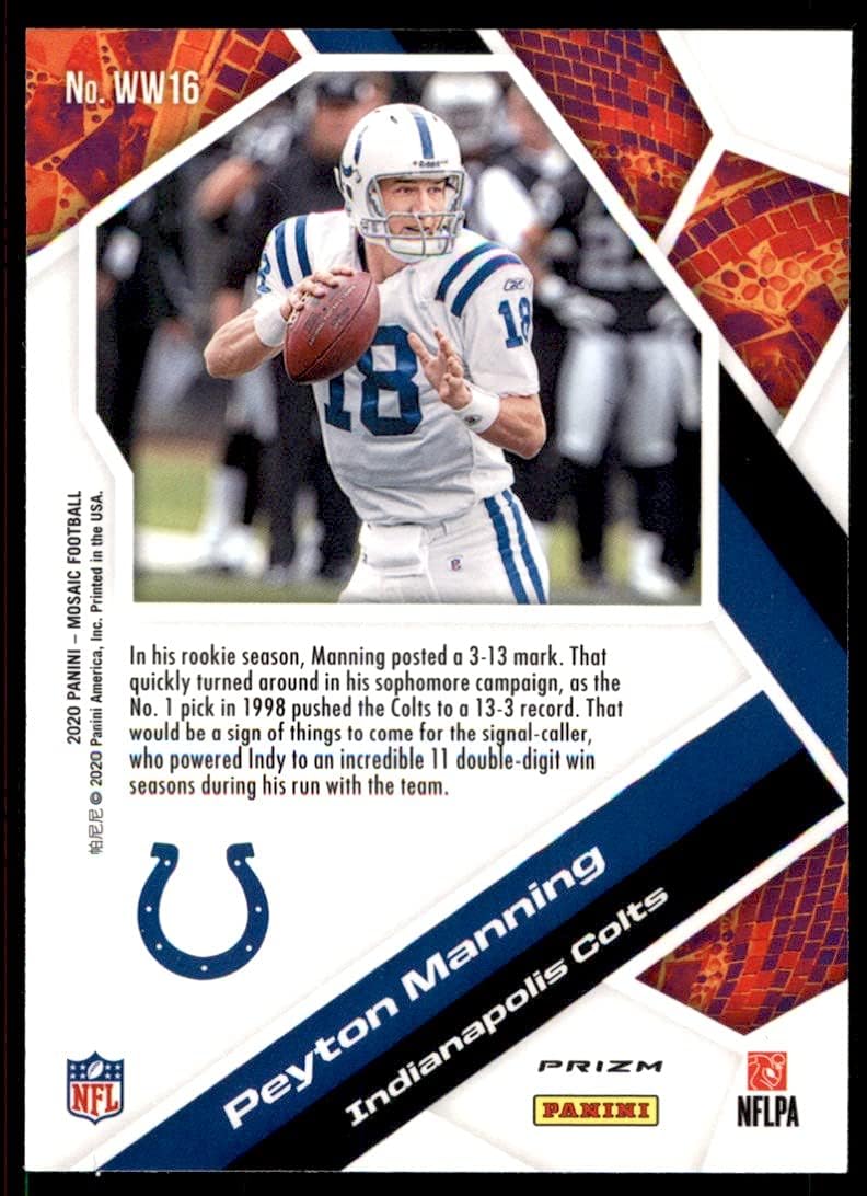 2020 Panini Mosaic Will to Win Peyton Manning Indianapolis Colts #WW16