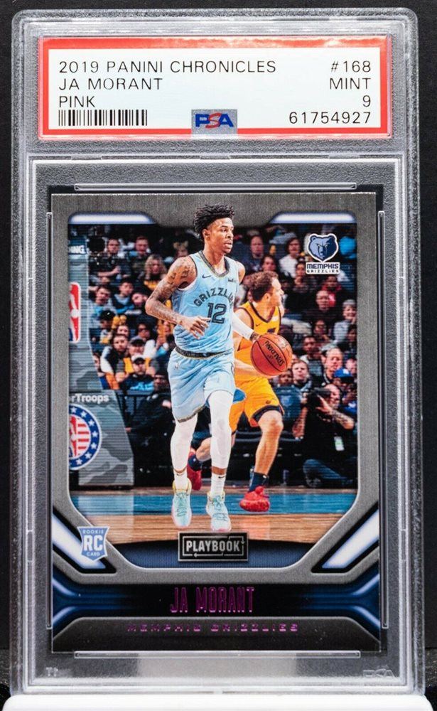 2019 Panini Chronicles Playbook PinkJa Morant Rookie RC 168 PSA 9 MINT