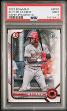 تحميل الصورة إلى عارض المعرض، 2022 Bowman Elly De La Cruz BP-50 1st Paper Prospect PSA 9 Mint Reds