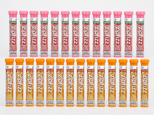 Zipfizz Multi-Vitamin Energy Hydration Drink Mix, Orange Soda & Pink Grapefruit - Choose Yours